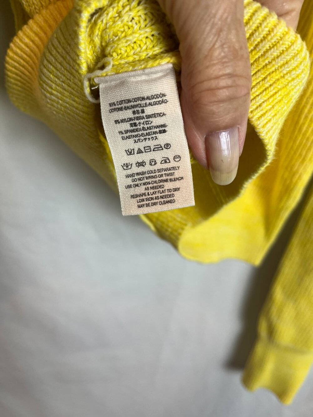 Women's Yellow Free People Crew neck Sweater, Size M - Picture 5 of 5